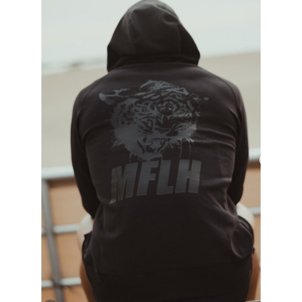 Ten Thousand MFLH Tiger Hoodie Mens Small Black Performance Gym